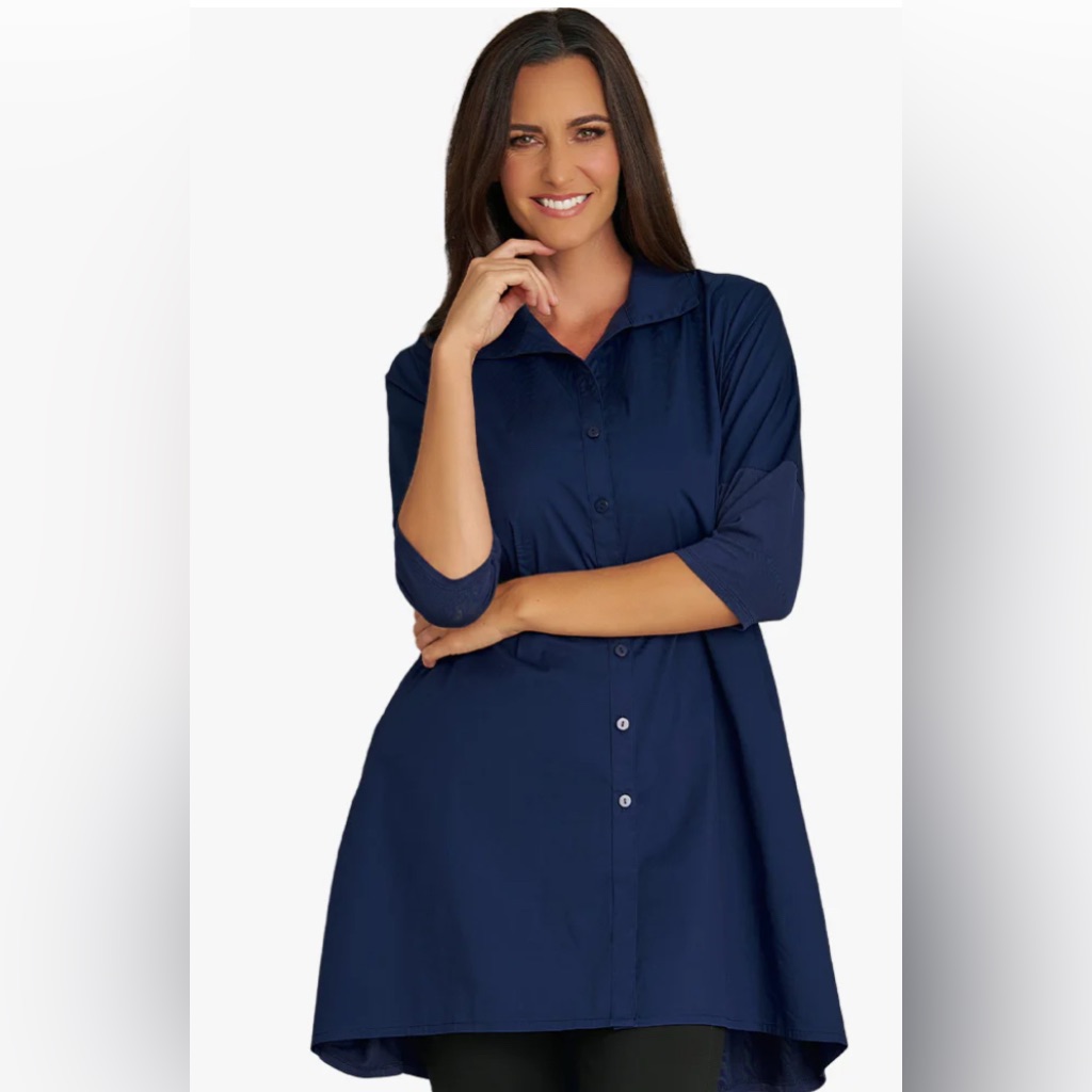 Stella Carakasi Tiburon Tunic Icon Navy Women’s Size Xl New With Tags